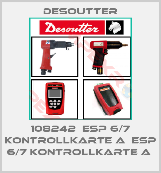 Desoutter-108242  ESP 6/7 KONTROLLKARTE A  ESP 6/7 KONTROLLKARTE A 