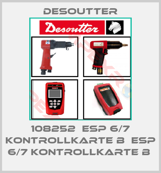 Desoutter-108252  ESP 6/7 KONTROLLKARTE B  ESP 6/7 KONTROLLKARTE B 
