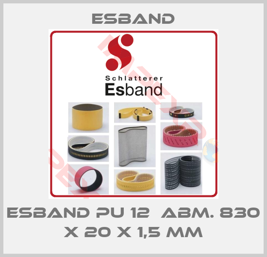 Esband-ESBAND PU 12  ABM. 830 X 20 X 1,5 MM