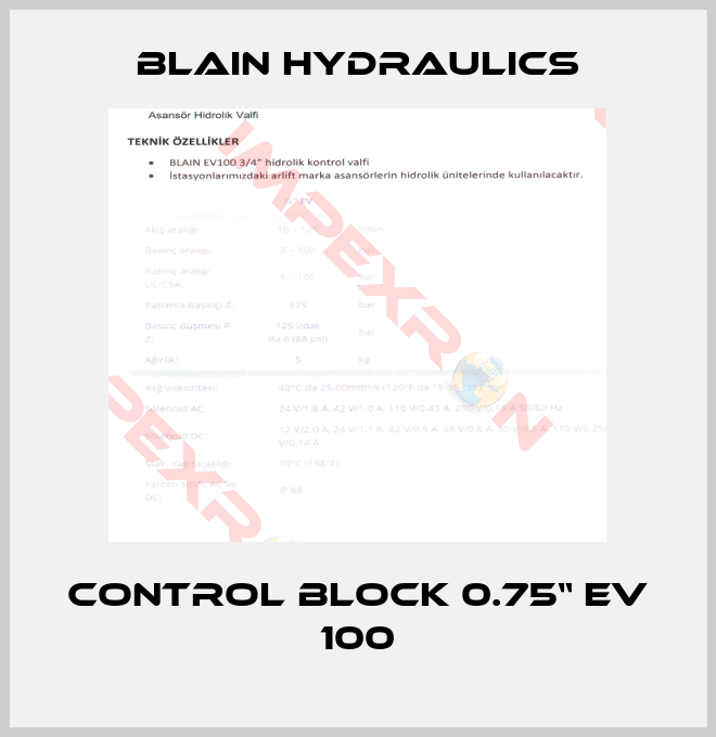 Blain Hydraulics-Control block 0.75“ EV 100