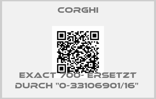 Corghi-EXACT 700- Ersetzt durch "0-33106901/16" 