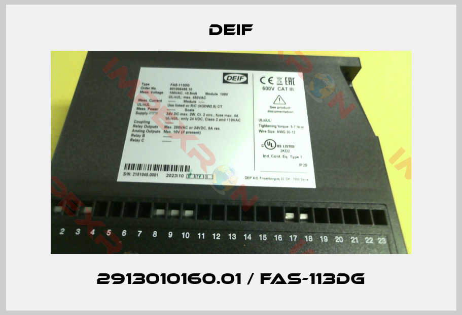 Deif-2913010160.01 / FAS-113DG