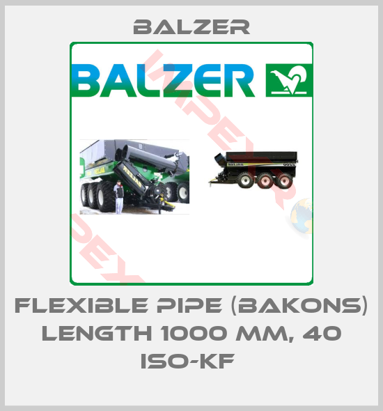 Balzer-FLEXIBLE PIPE (BAKONS) LENGTH 1000 MM, 40 ISO-KF 