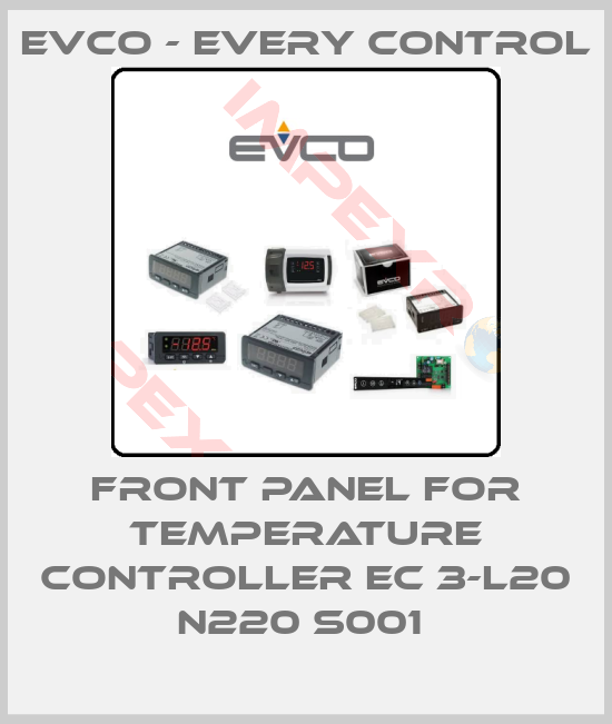EVCO - Every Control-FRONT PANEL FOR TEMPERATURE CONTROLLER EC 3-L20 N220 S001 