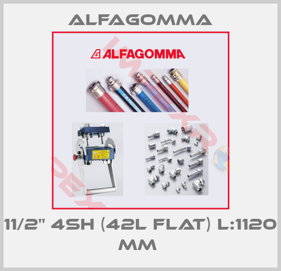 Alfagomma-11/2" 4SH (42L FLAT) L:1120 MM 