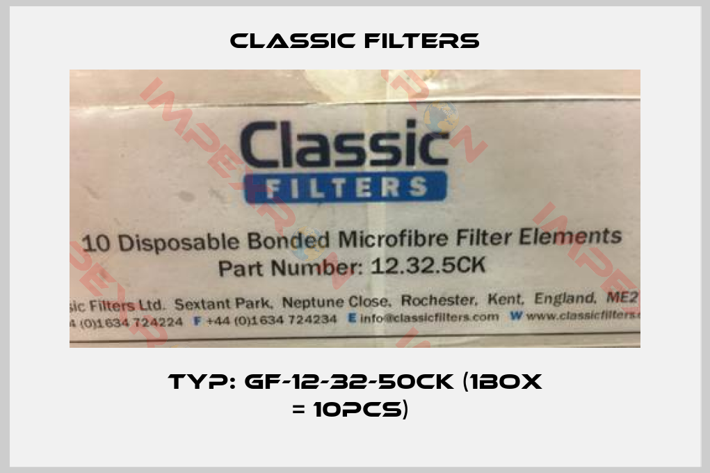 Classic filters-Typ: GF-12-32-50CK (1box = 10pcs) 