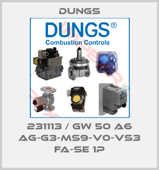 Dungs-231113 / GW 50 A6 Ag-G3-MS9-V0-VS3 fa-se 1P