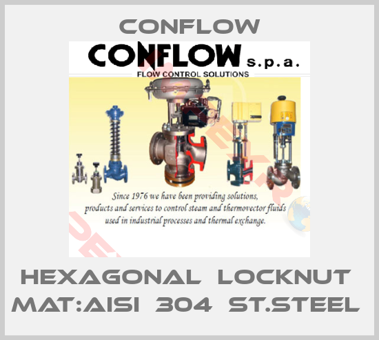 CONFLOW-HEXAGONAL  LOCKNUT  MAT:AISI  304  ST.STEEL 