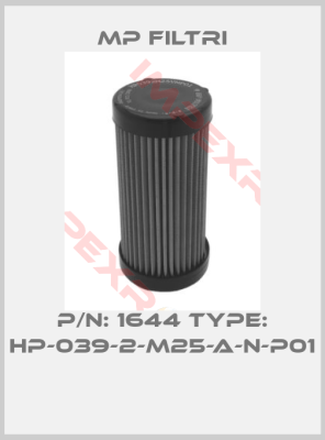 MP Filtri-P/N: 1644 Type: HP-039-2-M25-A-N-P01