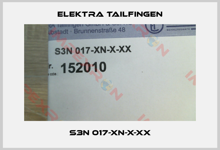 Elektra Tailfingen-S3N 017-XN-X-XX