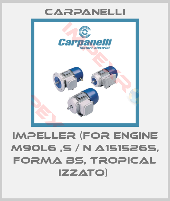 Carpanelli-IMPELLER (FOR ENGINE M90L6 ,S / N A151526S, FORMA BS, TROPICAL IZZATO) 