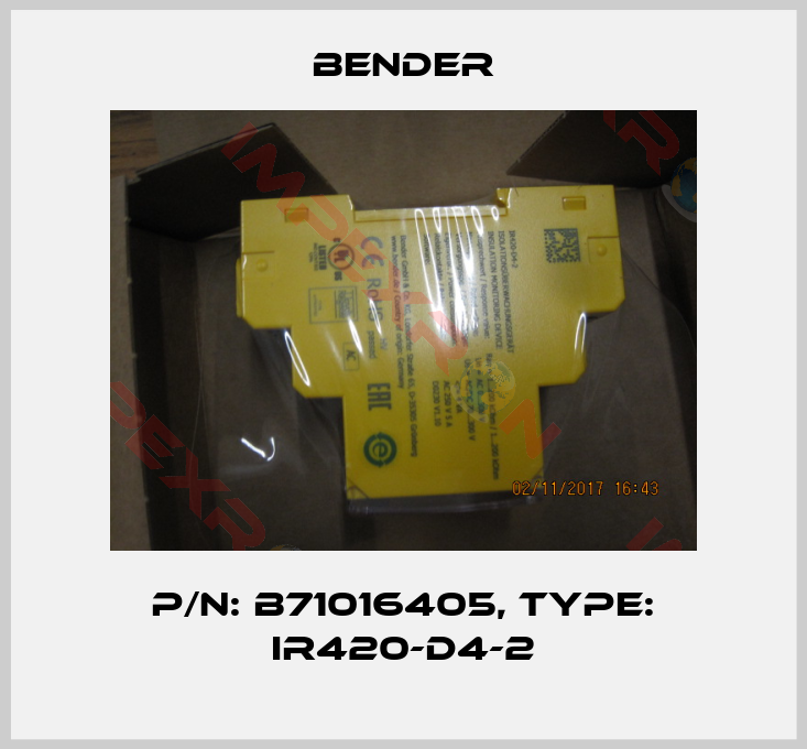 Bender-p/n: B71016405, Type: IR420-D4-2