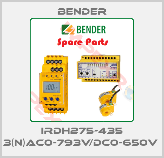 Bender-IRDH275-435 3(N)AC0-793V/DC0-650V 