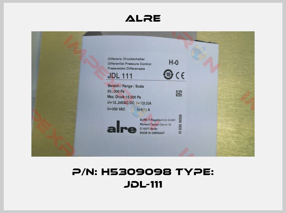 Alre-P/N: H5309098 Type: JDL-111