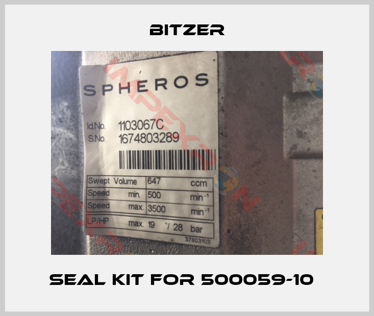 Bitzer-seal kit for 500059-10  