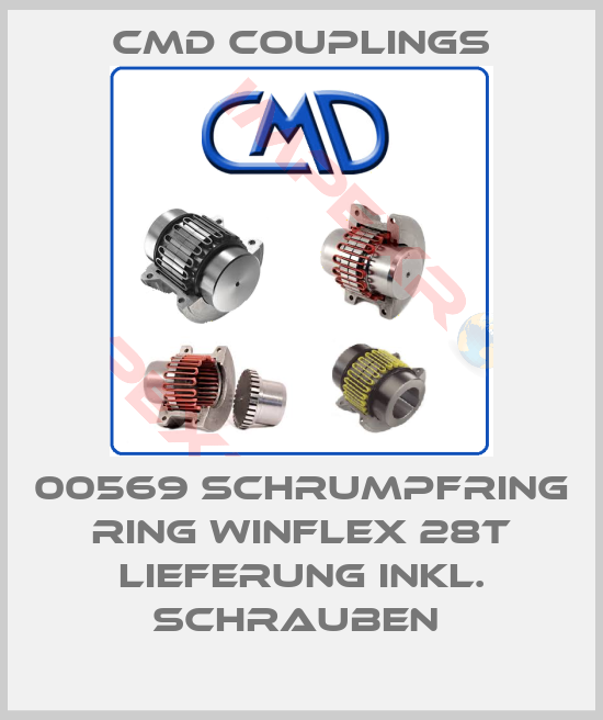 Cmd Couplings-00569 SCHRUMPFRING RING WINFLEX 28T LIEFERUNG INKL. SCHRAUBEN 