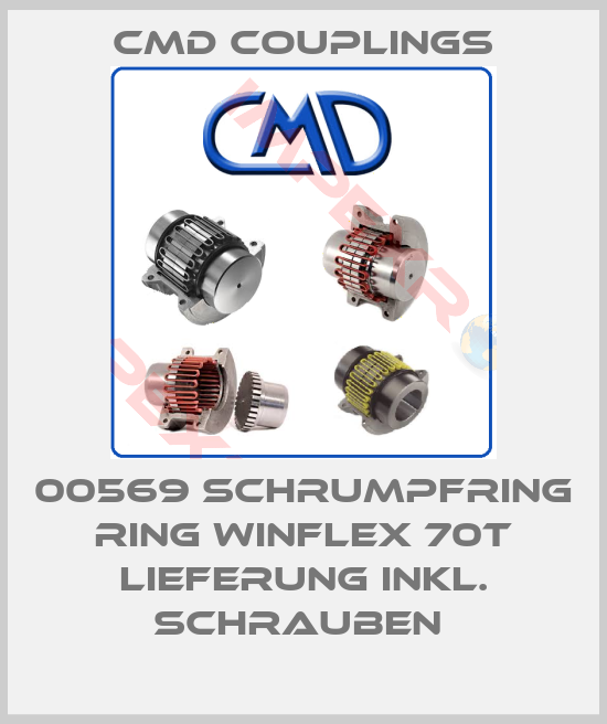 Cmd Couplings-00569 SCHRUMPFRING RING WINFLEX 70T LIEFERUNG INKL. SCHRAUBEN 