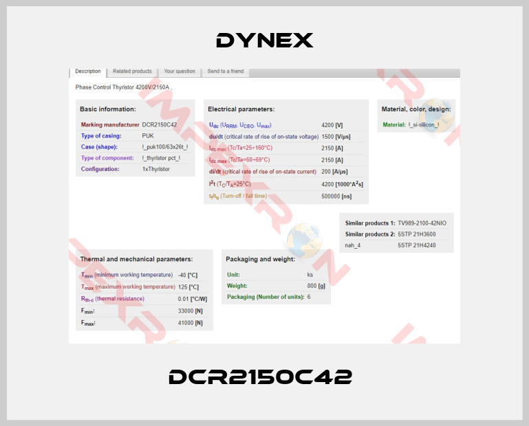 Dynex-DCR2150C42 