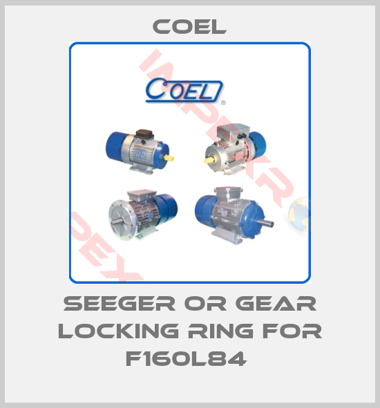 Coel-Seeger or gear locking ring for F160L84 