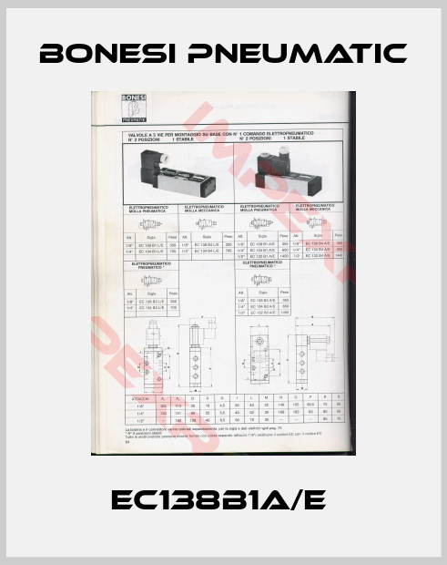 Bonesi Pneumatic-EC138B1A/E 
