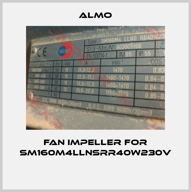 Almo-Fan impeller for SM160M4LLNSRR40W230V 