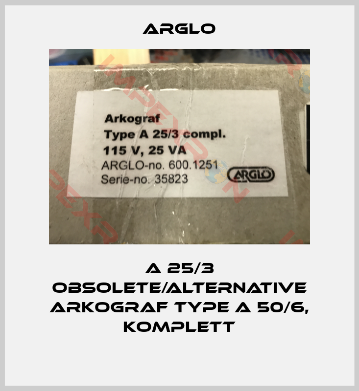 Arglo-A 25/3 obsolete/alternative Arkograf Type A 50/6, komplett