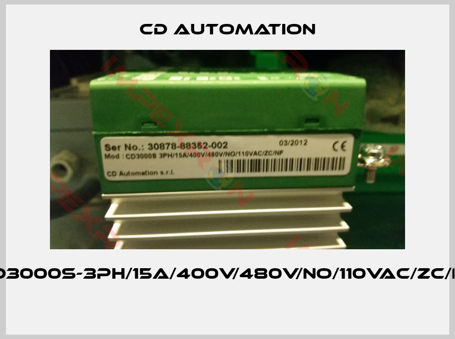 CD AUTOMATION-CD3000S-3PH/15A/400V/480V/No/110VAC/ZC/NF 