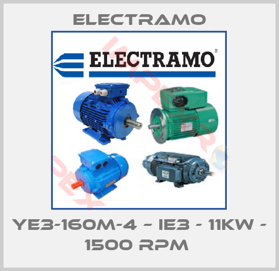 Electramo-YE3-160M-4 – IE3 - 11kW - 1500 rpm 
