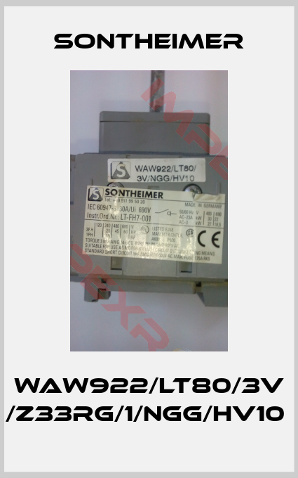 Sontheimer-WAW922/LT80/3V /Z33RG/1/NGG/HV10 