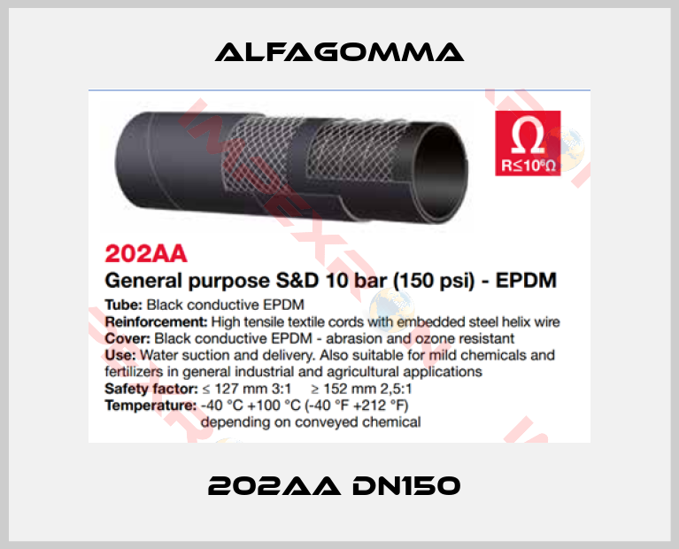 Alfagomma-202AA DN150 