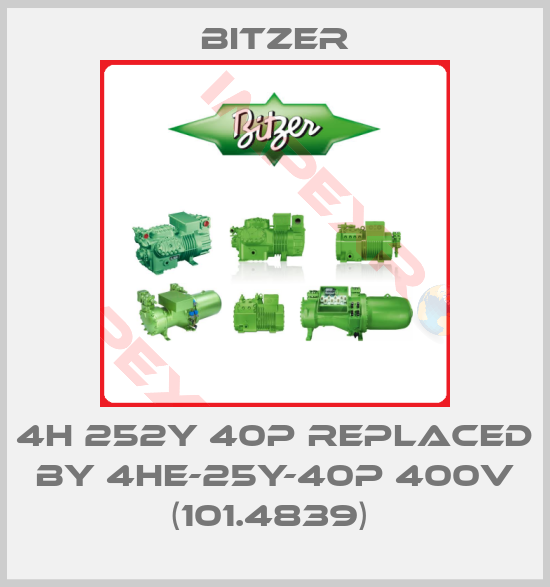 Bitzer-4H 252Y 40P REPLACED BY 4HE-25Y-40P 400V (101.4839) 