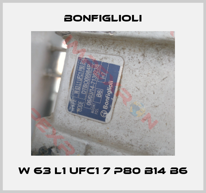 Bonfiglioli-W 63 L1 UFC1 7 P80 B14 B6