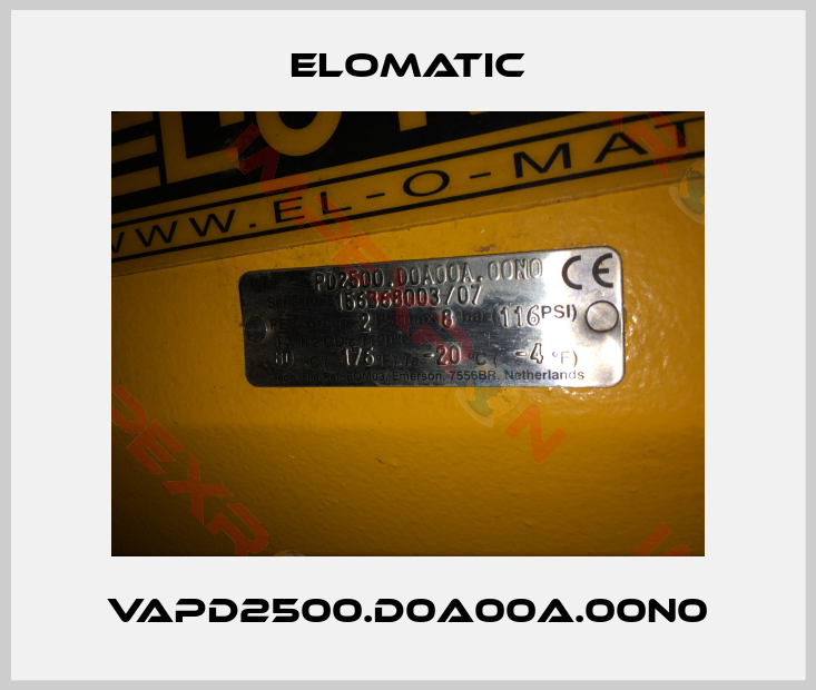 Elomatic-VAPD2500.D0A00A.00N0
