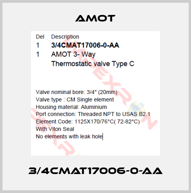 Amot-3/4CMAT17006-0-AA