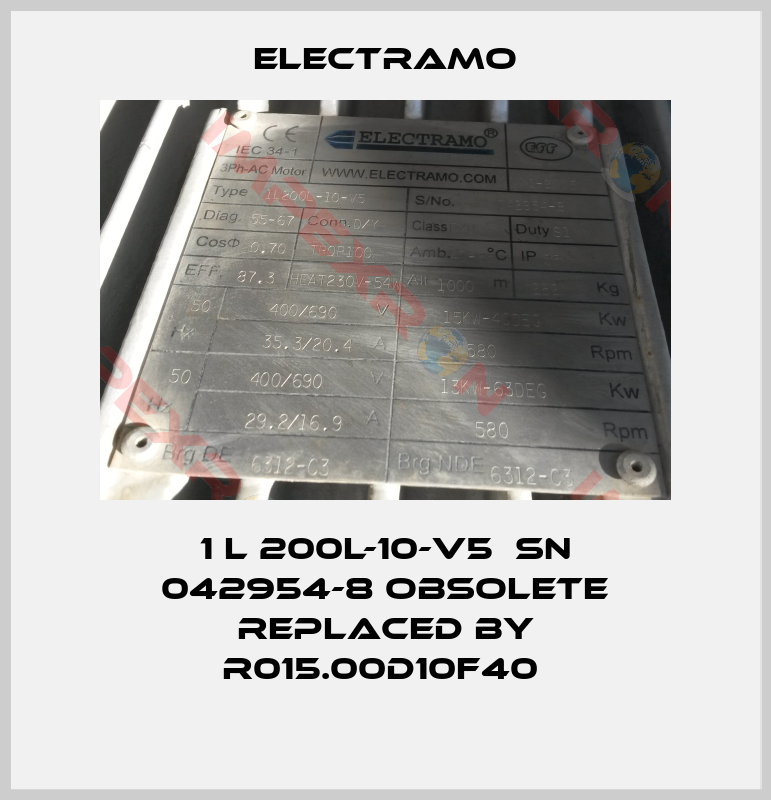Electramo-1 L 200L-10-V5  sn 042954-8 obsolete replaced by R015.00D10F40 