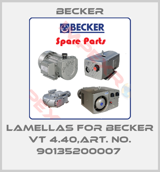 Becker-Lamellas For BECKER VT 4.40,ART. NO. 90135200007 