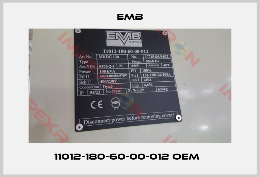 Emb-11012-180-60-00-012 OEM  