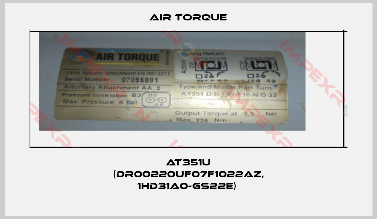 Air Torque-AT351U (DR00220UF07F1022AZ, 1HD31A0-GS22E) 