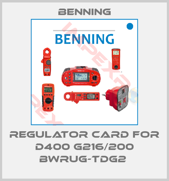 Benning-Regulator card for D400 G216/200 BWrug-TDG2 