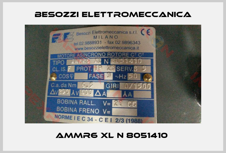 Besozzi Elettromeccanica-AMMR6 XL N 8051410 