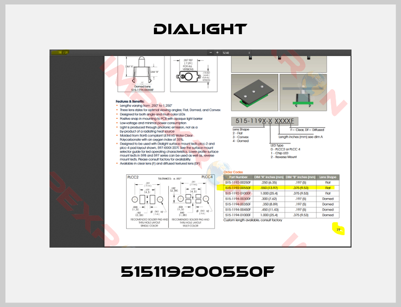 Dialight-515119200550F 