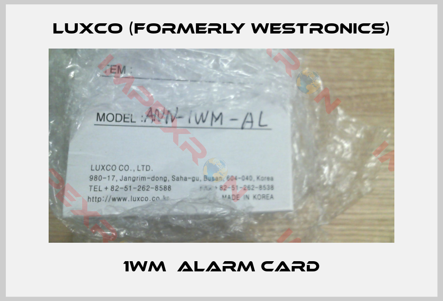 Luxco (formerly Westronics)-1WM  ALARM CARD