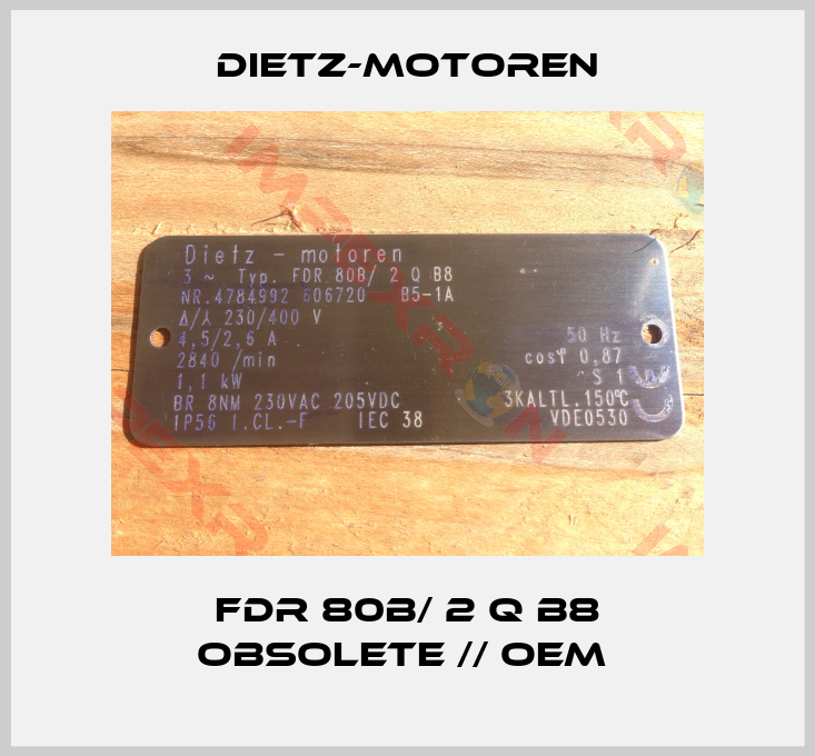 Dietz-Motoren-FDR 80B/ 2 Q B8 obsolete // OEM 