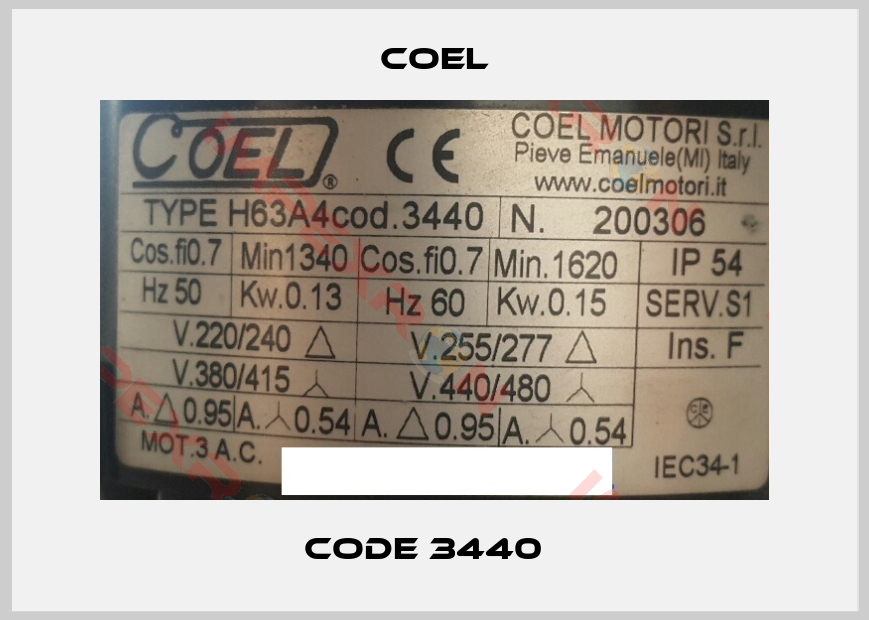 Coel-Code 3440  