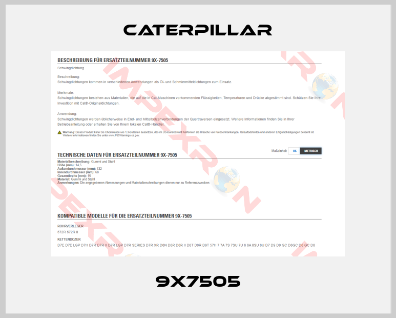 Caterpillar-9X7505