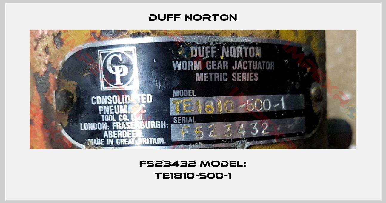 Duff Norton-F523432 Model: TE1810-500-1
