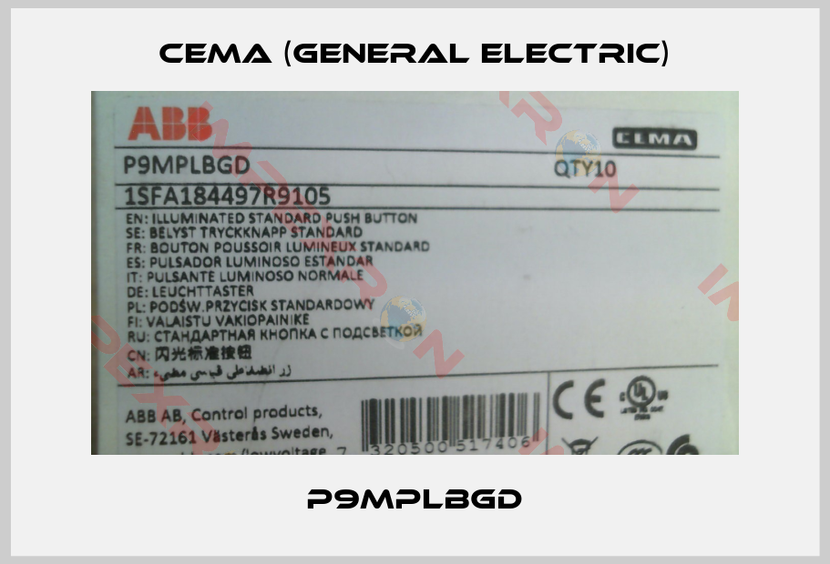 Cema (General Electric)-P9MPLBGD