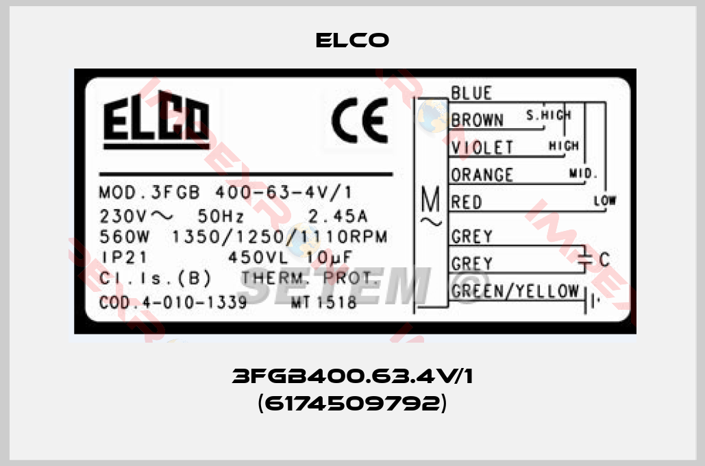 Elco-3FGB400.63.4V/1 (6174509792)