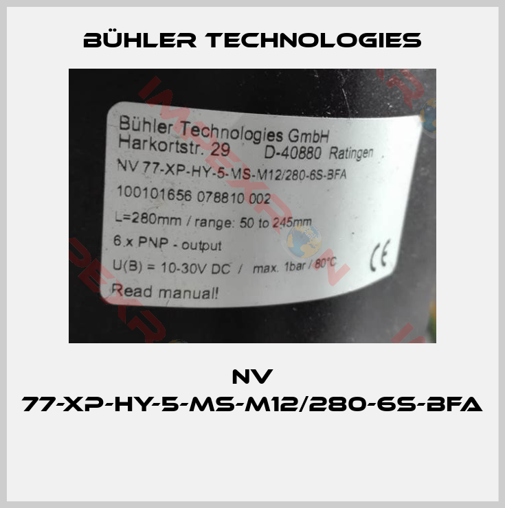 Bühler Technologies-NV 77-XP-HY-5-MS-M12/280-6S-BFA 