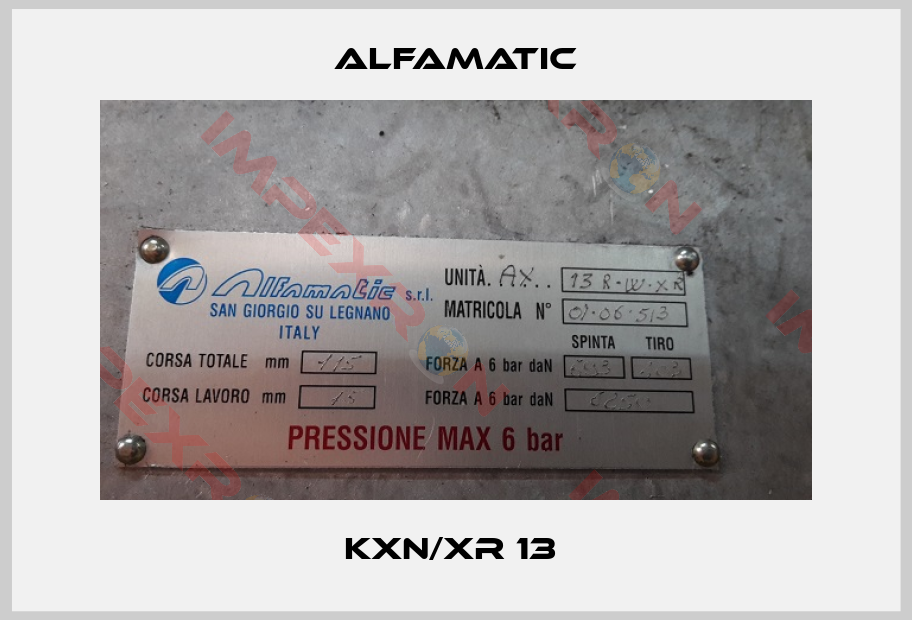 Alfamatic-KXN/XR 13 